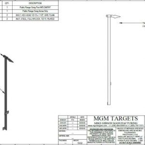 Public Range Target vertical post