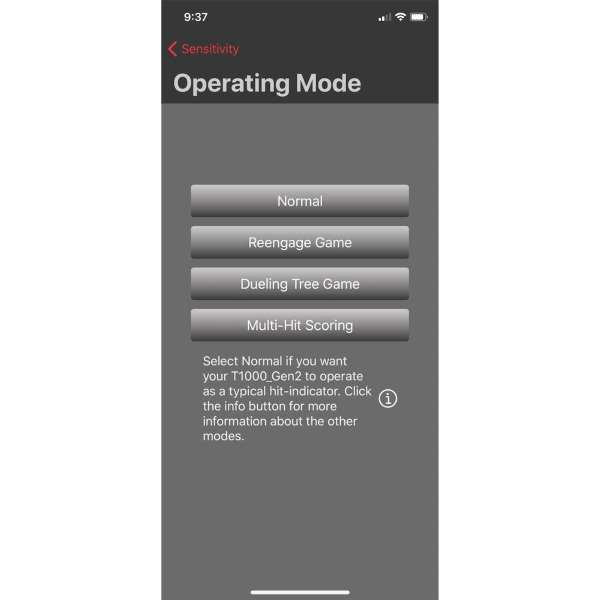 operating mode screenshot